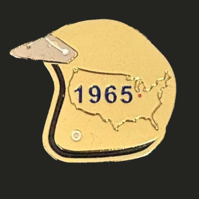 Gold Helmet Pin Badge